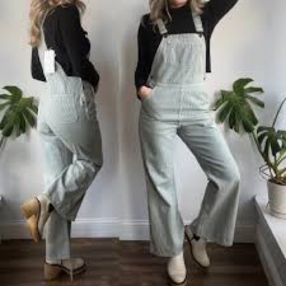 Christy Dawn Striped Denim Overalls - Picture 2 of 10